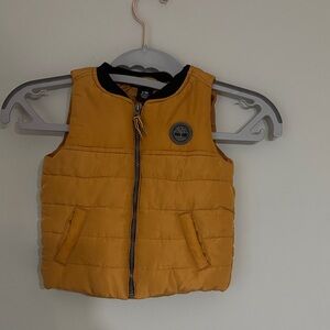 Kids Timberland Mustard Yellow Puffer Vest